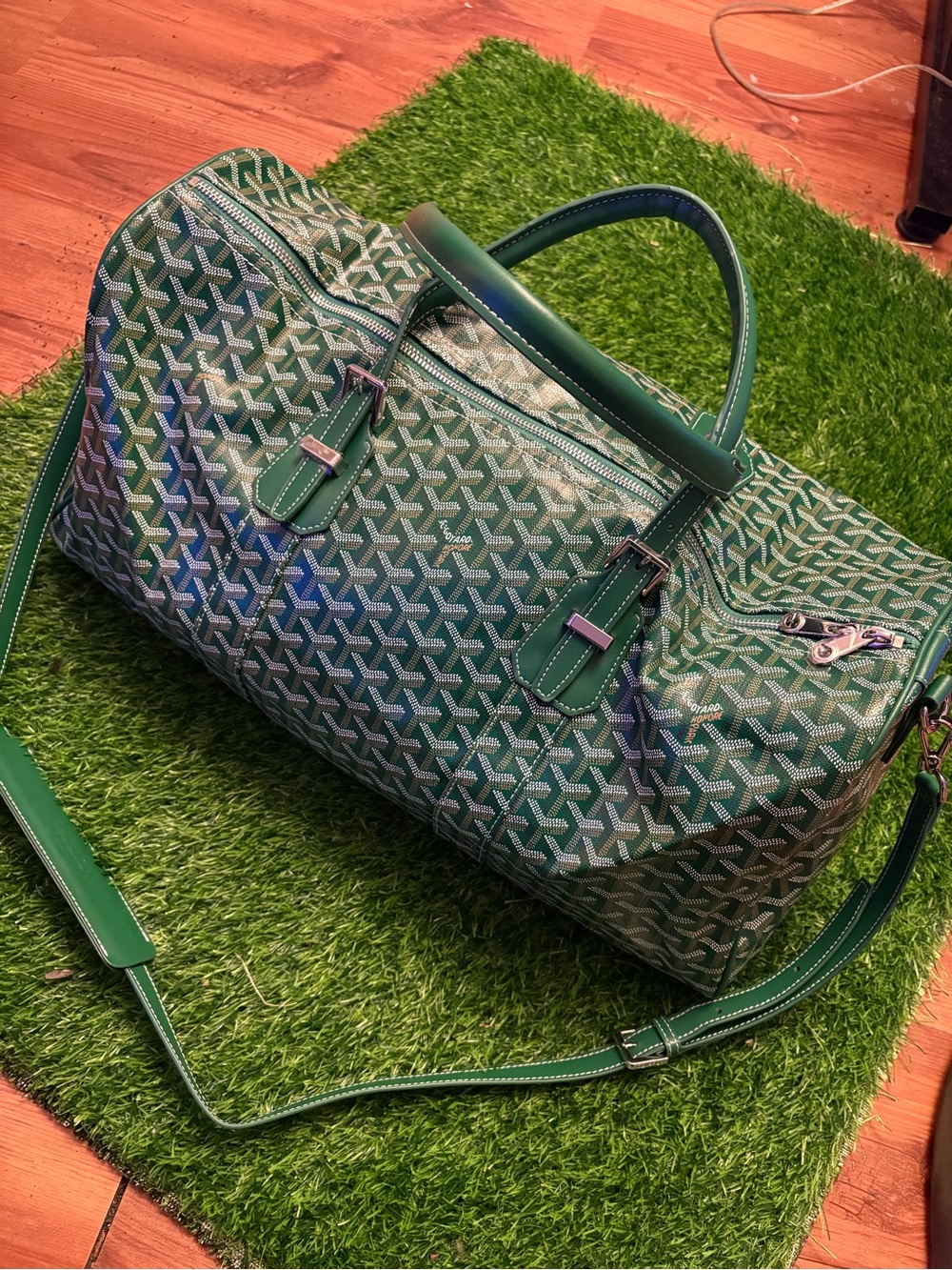 Green designer Travel Duffel Bag
